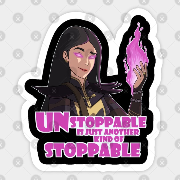 Claudia Unstoppable Sticker by Art of Lee Bokma